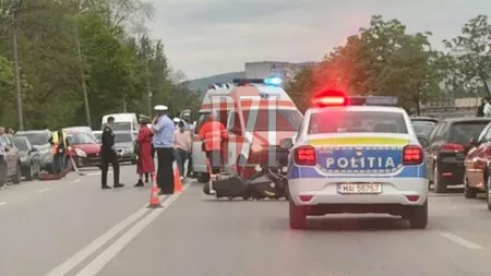 Accident rutier cu o victimă în municipiul Iași. Au fost implicate un autoturism și o motocicletă