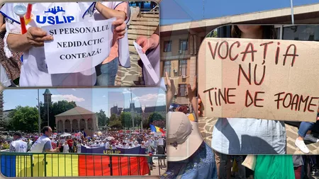 De ce profesorii cu renume din Iași nu au fost la protest? Majorări salariale pe spatele angajaților cu lefuri extrem de mici – GALERIE FOTO/VIDEO