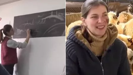 Maria Piloiu e învățătoare dimineața, iar restul zilei... ciobăniță la oi. Are două facultăți și iubește ceea ce face la stână