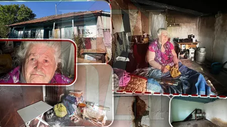O bătrână imobilizată la pat care este singură pe lume își plânge amarul în camera ce stă să se dărâme peste ea: „La iarnă o să stau aici să mor de frig” - FOTO/VIDEO