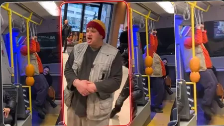 Show, într-un tramvai din Iași, cu „vaca” lui Adrian Corduneanu! Toți călătorii au început să filmeze când au văzut ce se întâmplă - EXCLUSIV/FOTO/VIDEO