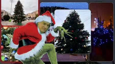 The Grinch – Mihai Chirica! Anul acesta, edilul Iașului a declarat război Crăciunului. Nu dă drumul iluminatului public, iar brazii din oraș sunt cei mai urâți din zona Moldovei - FOTO