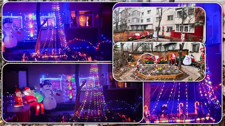 Amenajare spectaculoasă de Crăciun la parterul unui bloc din Iași! De 3 ani trezește invidia vecinilor – FOTO/VIDEO