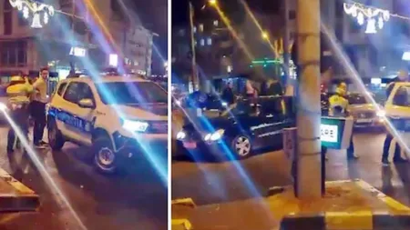 Un șofer a fost încătușat și amendat pentru că a refuzat să părăsească coada <em class='ep-highlight'>de</em> mașini a unui fast-food din Suceava - VIDEO