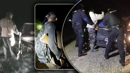 Partidă „golănească” de vânătoare la Iași, oprită de polițiști cu camerele de termoviziune. Trei mistreți au fost împușcați la far. Arme și cartușe găsite într-un autoturism de teren - EXCLUSIV/FOTO