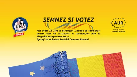 George Simion, președintele AUR: ”Fii și tu parte din această campanie de strângere de semnături! Acum este momentul! Alătură-te!”