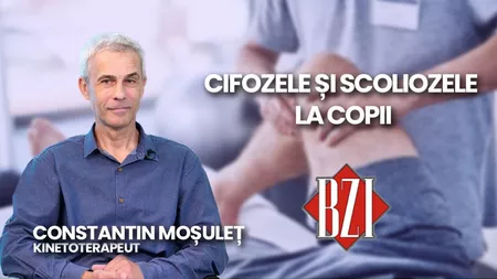 LIVE VIDEO - Constantin Moșuleț, kinetoterapeut, discută în emisiunea de sănătate BZI LIVE despre scolioza și cifoza la copii - FOTO