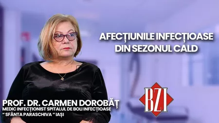 LIVE VIDEO - Prof. dr. Carmen Dorobăț, medic infecționist Spitalul de Boli Infecțioase “Sfânta Paraschiva“ Iași discută în emisiunea BZI LIVE despre bolile infecțioase din sezonul cald