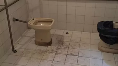 Jaf murdar, la Iași! Un hoț și-a făcut nevoile pe capacul toaletei din casa unde intrase să fure, apoi a întins fecalele pe toți pereții - FOTO