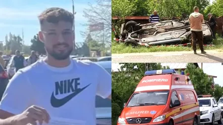 Andrei este tânărul mort într-un accident rutier din Argeș, chiar înainte de Paște! Mașina pe care o conducea s-a făcut praf - FOTO