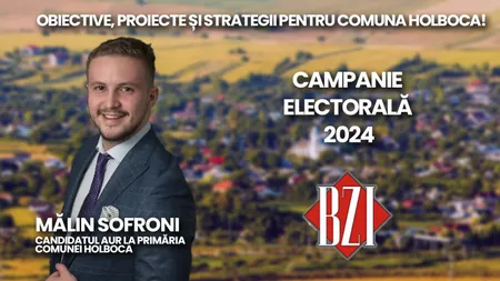 LIVE VIDEO - Mălin Sofroni, candidatul AUR pentru Primăria Comunei Holboca, în studioul BZI LIVE - FOTO