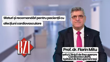 LIVE VIDEO - Prof. dr. Florin Mitu, șeful Clinicii de Recuperare Cardiovasculară, Spitalul de Recuperare Iași discută în emisiunea BZI LIVE despre măsurile pe care trebuie să le ia persoanele cu afecțiuni cardiovasculare în perioada de caniculă