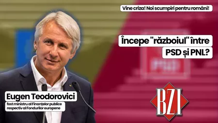 LIVE VIDEO - Fostul ministru al Finanțelor publice respectiv al Fondurilor europene, Eugen Teodorovici, comentează la BZI LIVE scandalul calendarului Alegerilor Prezidențiale, posibila ruptură PSD și PNL, dar și alte subiecte fierbinți