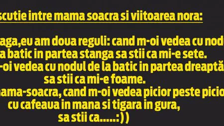 BANC: Discutie intre mama soacra si viitoarea nora. Razi cu lacrimi