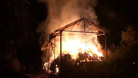 Depozit de furaje incendiat la Belcesti
