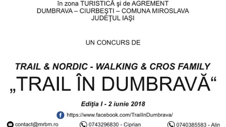 Trail in Dumbrava. Concurs de trail si nordic walking la Iasi