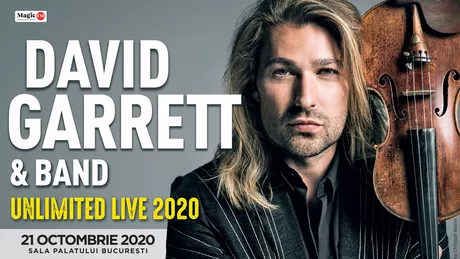 David Garrett aduce concertul Unlimited live la București și Cluj- Napoca în cadrul turneului mondial aniversar din 2020