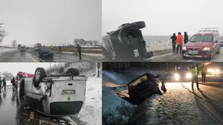 Iașul sub zăpezi Accidente rutiere pe bandă rulantă și drumuri închise în județ. Se intervine pentru deblocarea străzilor acoperite de prima zăpadă
