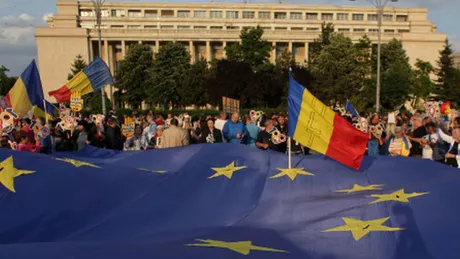 Protest în Piața Victoriei împotriva Guvernului Nu reducerii bugetului pentru educație sănătate și mediu