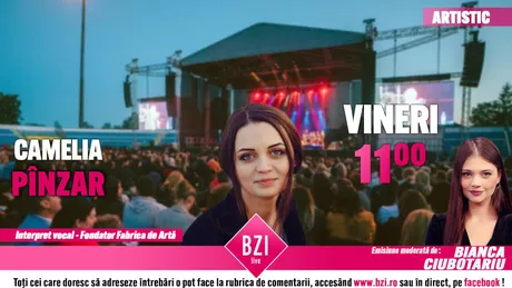 LIVE VIDEO - O tânără artistă și antreprenoare ne va dezvălui secretele din spatele unui business de succes. Camelia Pînzar fondatoarea Fabricii de Artă prezentă în studioul BZI LIVE - FOTO