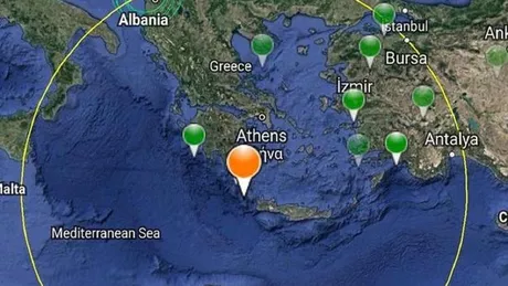 Cutremur de 3.9 grade pe scara Richter în Grecia