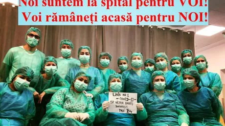 Mesajul medicilor de boli infecţioase Victor Babeş din Bucureşti Noi suntem la spital pentru voi  Voi rămâneţi acasă pentru noi