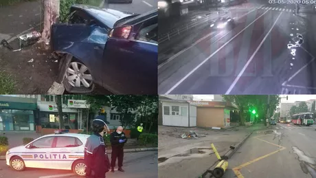 Trei șoferi și-au petrecut noaptea în arestul Poliției Iași. Unul dintre ei a furat o mașină și a gonit nebunește prin oraș până a provocat un accident