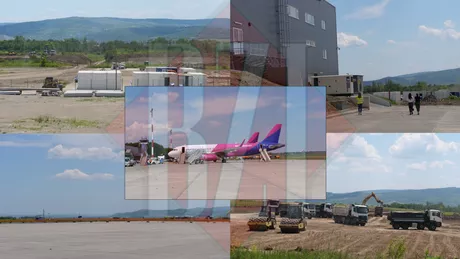 Aeroportul Iași se transformă într-un nou șantier. Platforma de parcare avioane se va lega de hangarul Aerostar până la jumătatea lunii august 2020 - FOTO