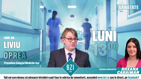LIVE VIDEO - Cu ce situații s-au confruntat cadrele medicale pe perioada pandemiei de coronavirus Conf. dr. Liviu Oprea președintele Colegiului Medicilor din Iași la BZI LIVE - FOTO