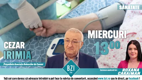 LIVE VIDEO - Cezar Irimia președintele Asociației Bolnavilor de Cancer din România în direct la BZI LIVE. Lipsa medicamentelor și a investigațiilor de specialitate doar două dintre problemele cu care se confruntă pacienții
