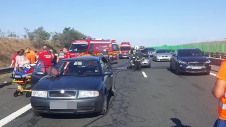 Accident rutier grav pe Autostrada Soarelui. Nouă persoane au fost rănite - FOTO VIDEO