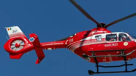 Elicopterul SMURD trimis să aducă o persoană cu arsuri de la Buzău. S-a autoincediat cu benzină - UPDATE