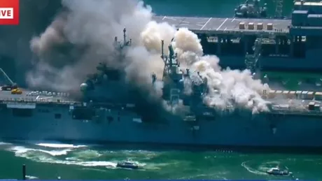 Explozie la o bază navală americană 17 militari și 4 civili răniți - VIDEO