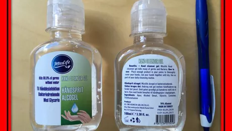 Atentie In comert se vinde un gel dezinfectant de mâini periculos toxic pentru sistemul nervos central și ochi