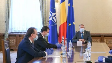 Klaus Iohannis a convocat membri din Executiv în şedinţă. Premierul Ludovic Orban şi ministrul Florin Cîțu prezenţi