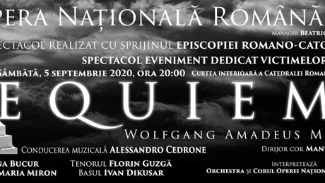 Initiativa de exceptie a Operei iesene Requiem de Wolfgang Amadeus Mozart in curtea Catedralei Romano-Catolice Iasi