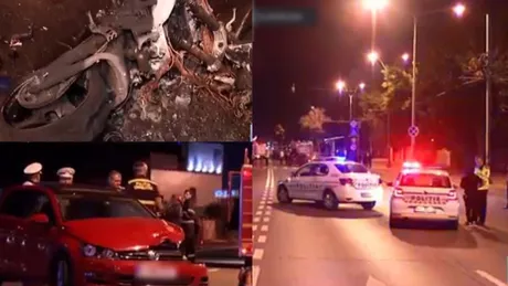 Accident violent în Bucureşti. O motocicletă cuprinsă de flăcări a explodat iar tânărul a murit