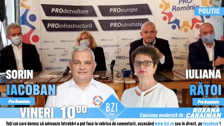 LIVE VIDEO - Start alegerile parlamentare 2020. Sorin Iacoban şi Iuliana Răţoi candidaţii Pro România Iaşi la Camera Deputaţilor vin la BZI LIVE - FOTO