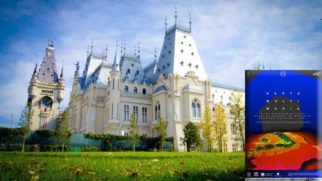 Harta Multimedia - constând într-un mulaj 3D al suprafeței României la Palatul Culturii din Iași