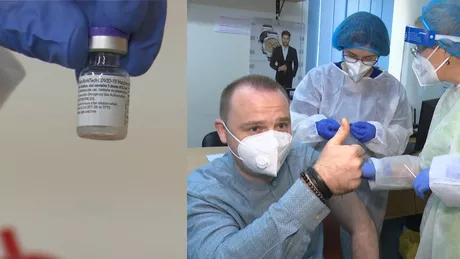 România începe campania de vaccinare anti-COVID-19. Dr. Florin Roșu managerul Spitalului de Boli Infecţioase Iași s-a vaccinat împotriva COVID-19