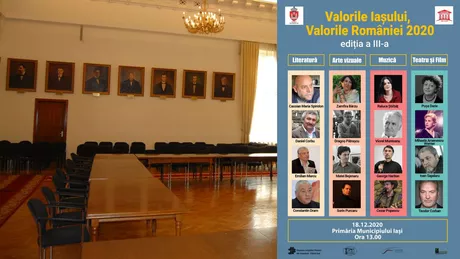 Valorile Iașului Valorile României ediția a III-a Primăria oferă premii la Palatul Roznovanu unor personalități culturale din literatură teatru muzică și arte vizuale