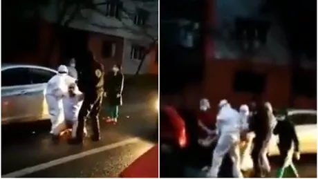 Imagini dramatice la Drobeta-Turnu Severin. Un pacient cu COVID cere ajutor în timp ce medicii îl târăsc pe jos - VIDEO