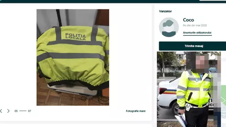Un poliţist local din Vaslui şi-a vândut uniforma pe internet pentru 300 de lei Cum suna anunţul omului legii