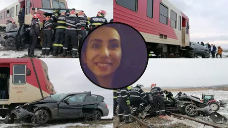 A fost identificată tânăra care a murit în BMW-ul lovit de tren. Avea 25 de ani - Exclusiv Galerie Foto
