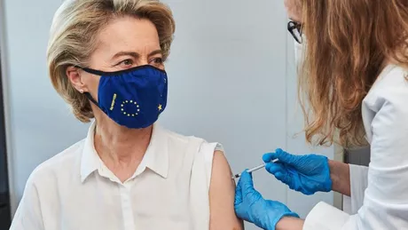 Ursula von der Leyen președintele Comisiei Europene s-a vaccinat anti-COVID-19