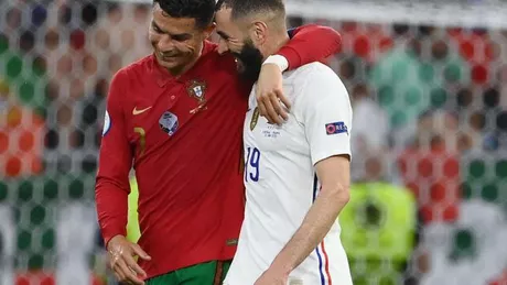 Cristiano Ronaldo și Karim Benzema au oferit o lecție de fair-play la finalul meciului Portugalia-Franța - FOTO