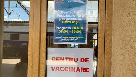 Centru de vaccinare anti-Covid-19 fără programare deschis la Gara centrală din Iași - GALERIE FOTO VIDEO