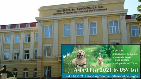Întreaga comunitate iubitoare de animale este invitată astăzi și mâine 3 și 4 iulie 2021 la un inedit și interesant eveniment organizat de Universitatea de Științele Vieții din Iași - Live Video Galerie Foto