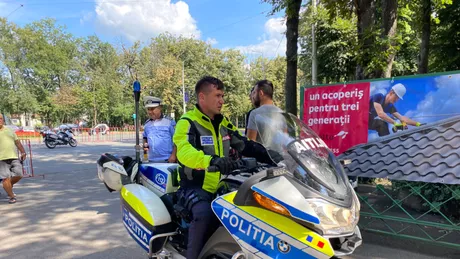 Activitate educativ-preventivă desfășurată de polițiștii rutieri și cei de la prevenire în Parcul Expoziției din municipiul Iași -GALERIE FOTO