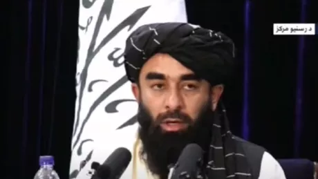 Prima conferință de presă a talibanilor la Kabul Emiratul Islamic nu se va răzbuna pe nimeni nu purtăm pică nimănui- VIDEO